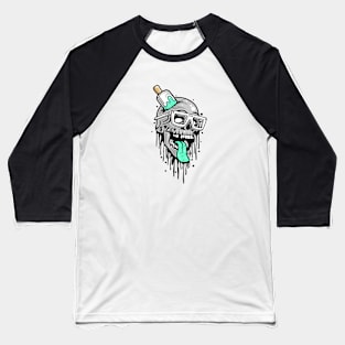 Coloured skull Baseball T-Shirt